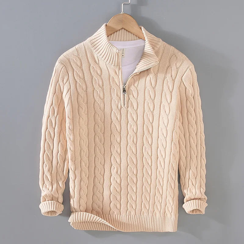 Cozy Knit Stand-Collar Pullover