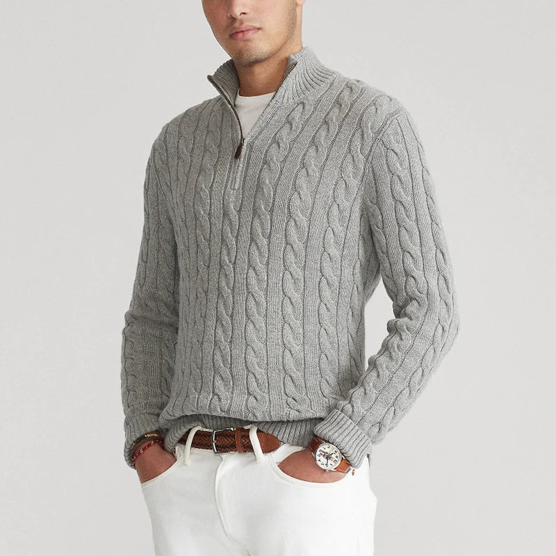 Cozy Knit Stand-Collar Pullover