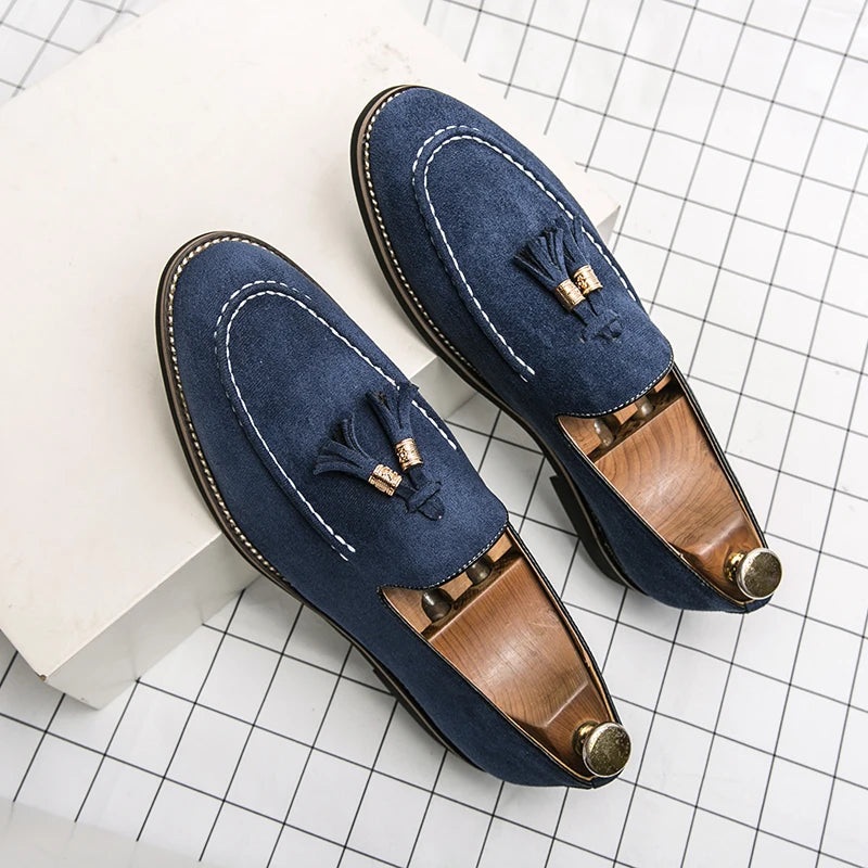 Velvet Charm Men's Tassel Loafers