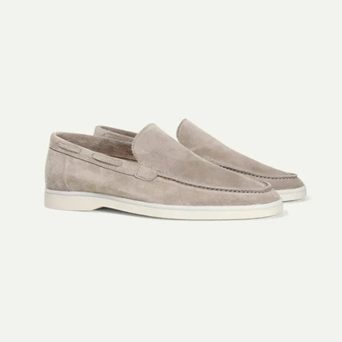 Frosted Suede Penny Loafers