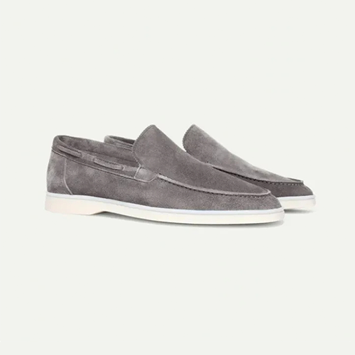 Frosted Suede Penny Loafers