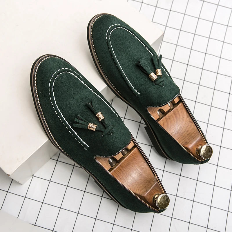 Velvet Charm Men's Tassel Loafers