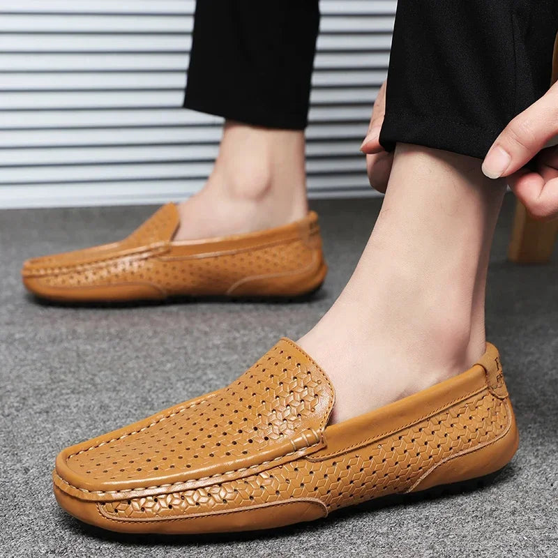 Breathable Leather Loafers for Men