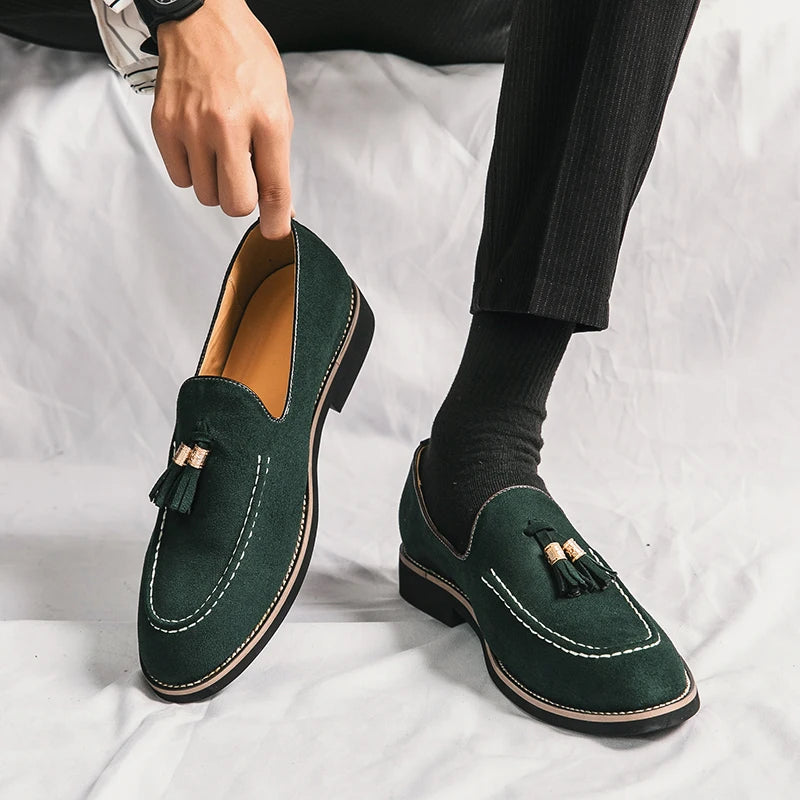 Velvet Charm Men's Tassel Loafers