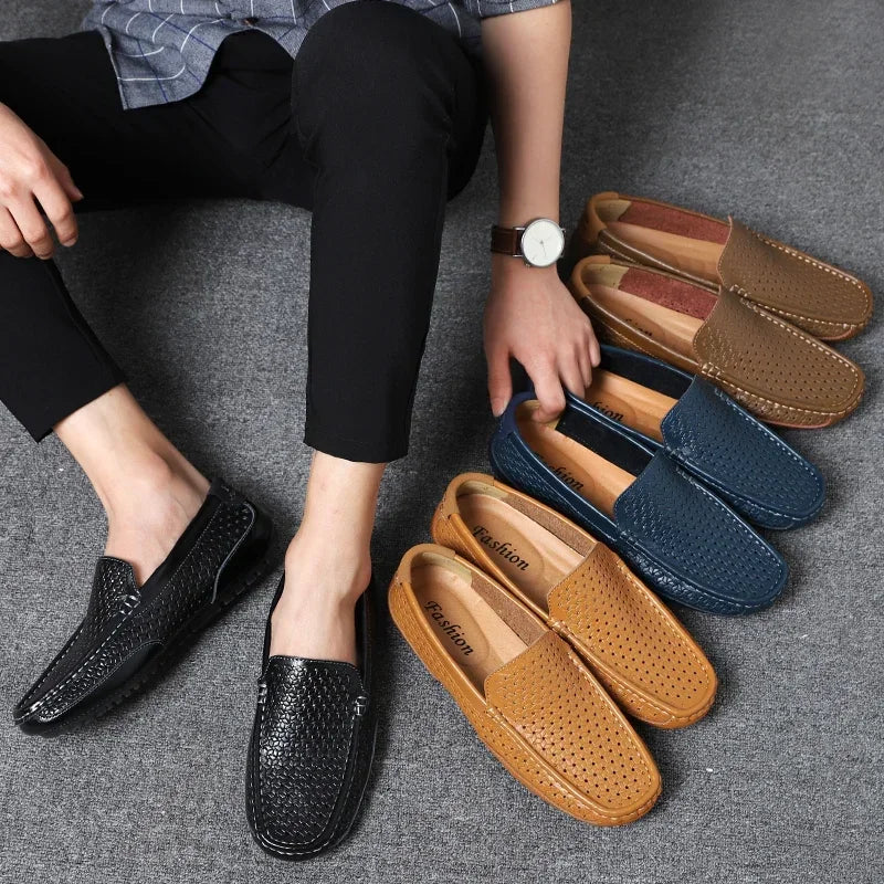 Breathable Leather Loafers for Men