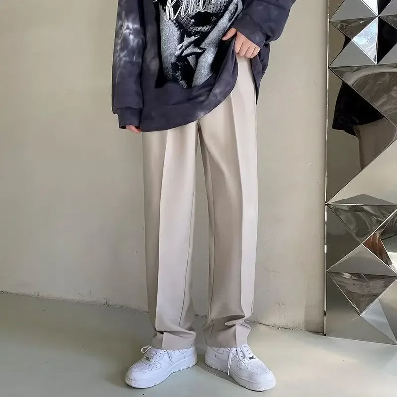 Korean Style White Street Trousers