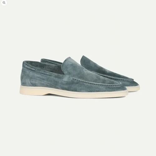 Frosted Suede Penny Loafers