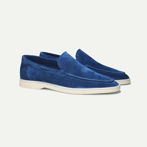 Frosted Suede Penny Loafers