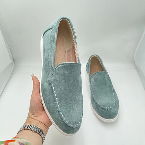 Frosted Suede Penny Loafers